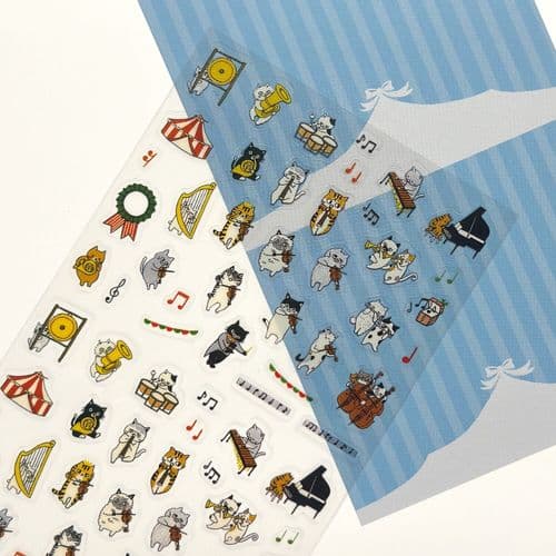 *Shinzi Katoh - Sticker Sheet - Cat Orchestra