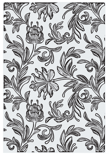 *Tim Holtz - 3D Texture Fades LG Embossing Folder A5 - Botanical