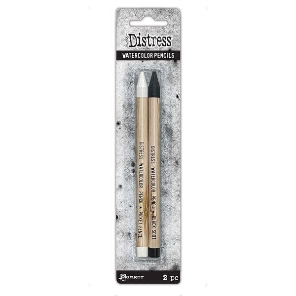*Tim Holtz - Distress Pencil - 2pk - Picket Fence & Black Soot