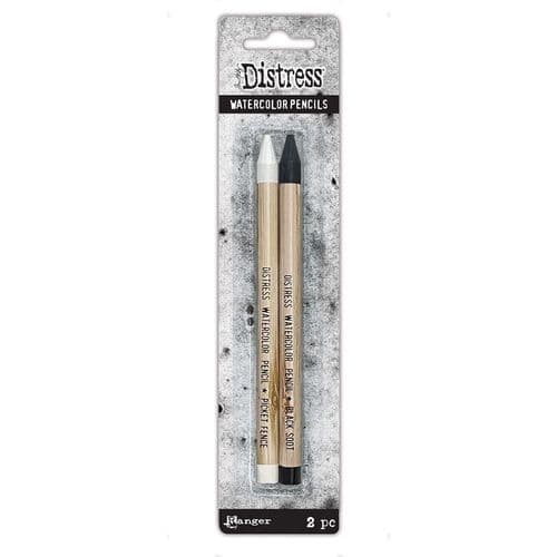 *Tim Holtz - Distress Pencil - 2pk - Picket Fence & Black Soot