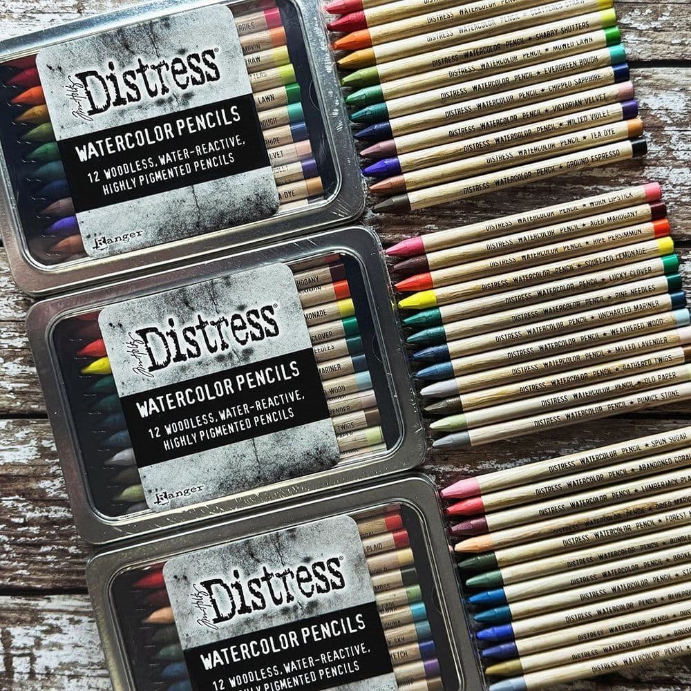 Tim Holtz Distress Water Colour Pencils Sets 4/5/6 Bundle
