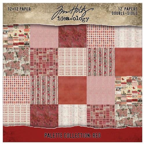 **Tim Holtz - idea-ology - Palette Paper Pad - 12x12" - Red