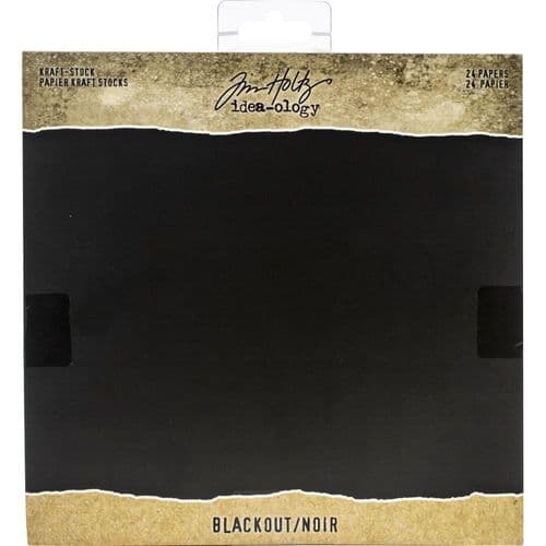 *Tim Holtz - Kraft Stock Cardstock - Blackout 8x8"