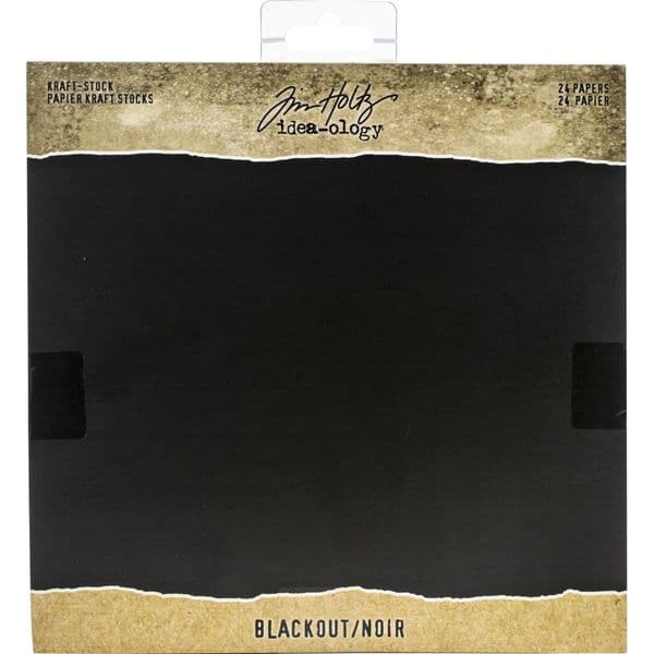 *Tim Holtz - Kraft Stock Cardstock - Blackout 8x8