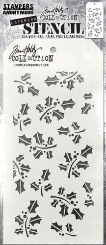 Tim Holtz - Layering Stencil - #165 Hollyberry