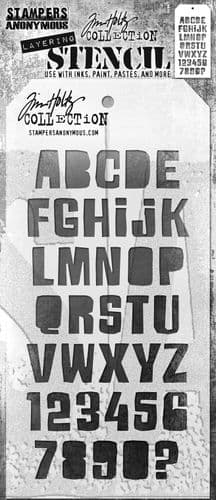 *Tim Holtz - Layering Stencil - #176 Cut Out Alpha