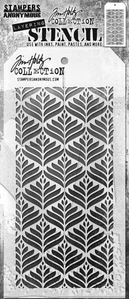 *Tim Holtz - Layering Stencil - #181 Deco Leaf