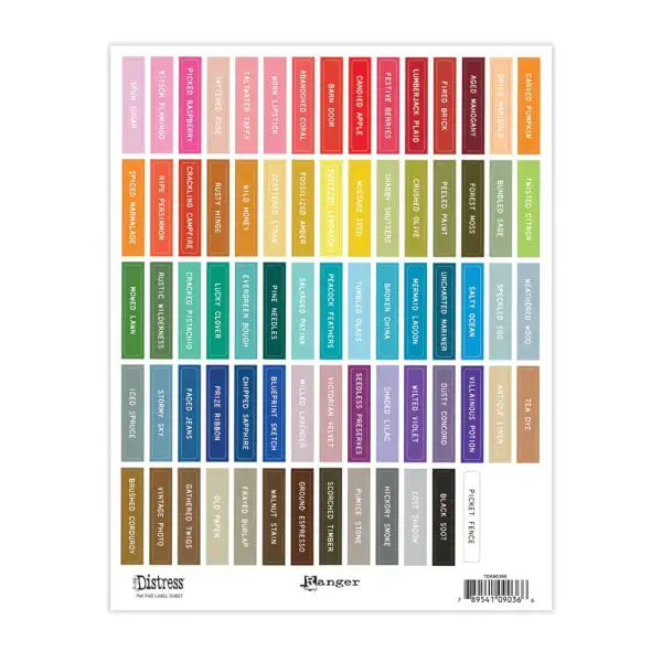 *Tim Holtz - Ranger Ink Organisation Labels - Distress Ink Pads - White
