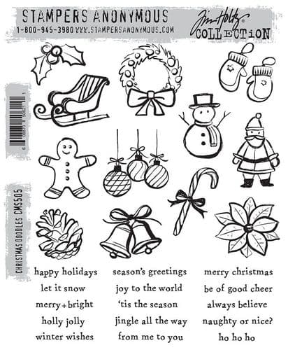 **Tim Holtz - Rubber Stamps - Christmas Doodles