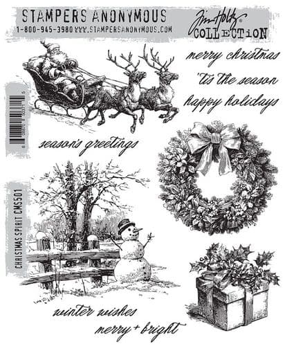 **Tim Holtz - Rubber Stamps - Christmas Spirit