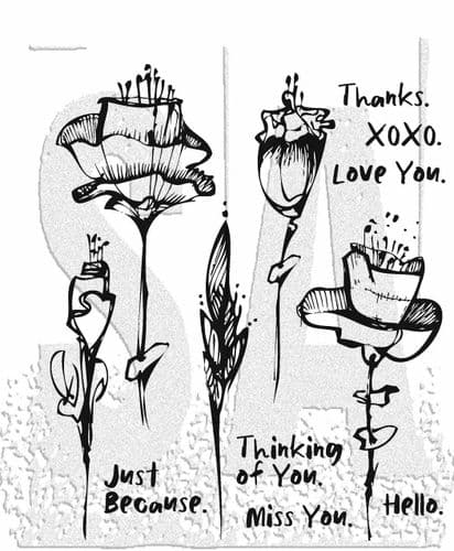 *Tim Holtz - Rubber Stamps - CMS479 - Abstract Florals