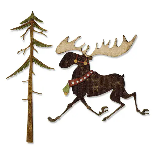 ***Tim Holtz - Sizzix Thinlits Die Set - Merry Moose