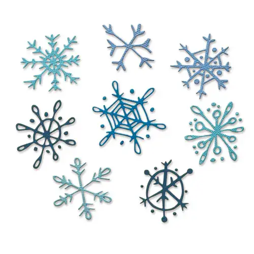 ***Tim Holtz - Sizzix Thinlits Die Set - Scibbly SNowflakes
