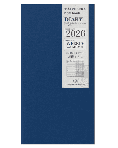 ***TRAVELER'S COMPANY - 2026 Diary - Second Half (July-December) - Weekly & Memo Refill