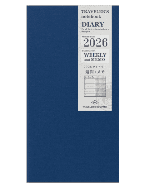***TRAVELER'S COMPANY - 2026 Diary - Second Half (July-December) - Weekly & Memo Refill