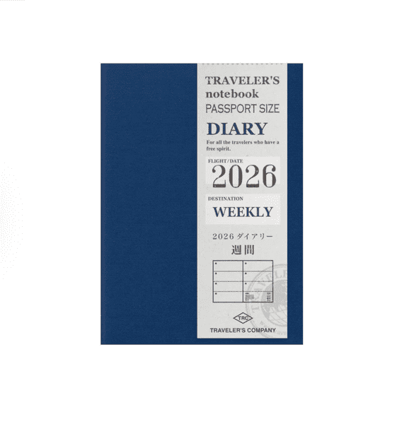 ***TRAVELER'S COMPANY - 2026 Diary - Second Half (July-December) - Weekly Refill (Passport)