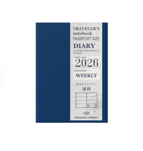 *TRAVELER'S COMPANY - 2026 Diary - Second Half (July-December) - Weekly Refill (Passport)