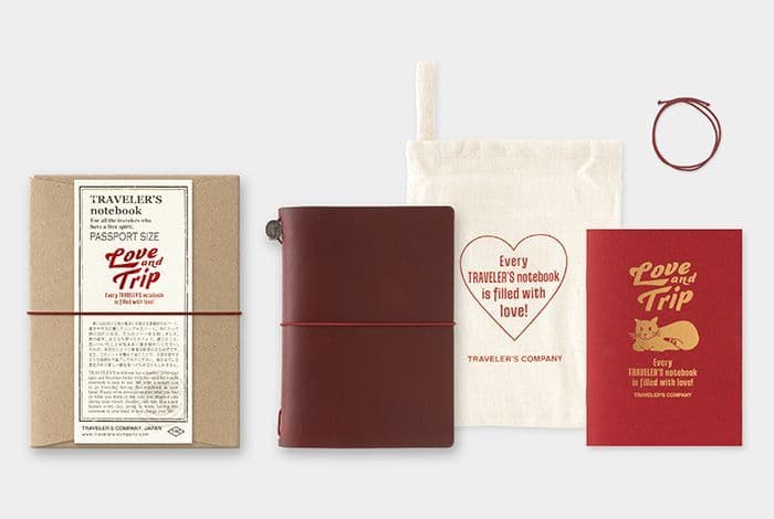 **TRAVELER'S COMPANY - LOVE & TRIP - RED NOTEBOOK (PASSPORT) - Restocks due in August