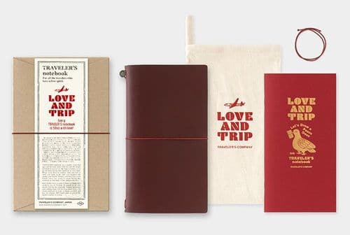 **TRAVELER'S COMPANY - LOVE & TRIP - RED NOTEBOOK - Restocks Due in August