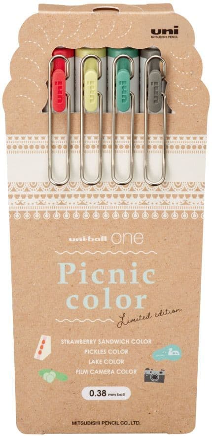 *Uni - Uni One 0.38mm - Picnic Colours - Collection 4pk