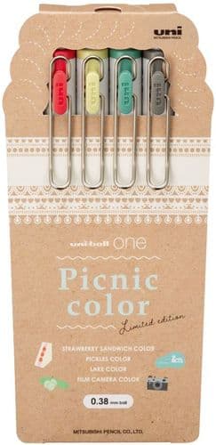 *Uni - Uni One 0.38mm - Picnic Colours - Collection 4pk