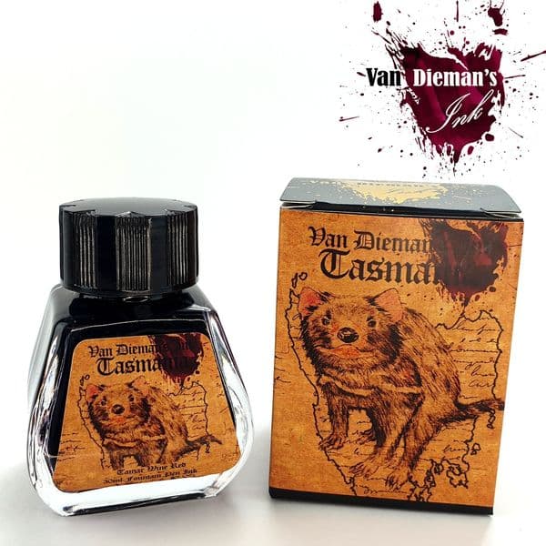 **Van Dieman Inks - New Tasmania Collection 30ml - Tamar Wine Red