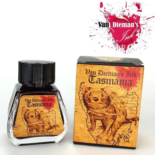 **Van Dieman Inks - New Tasmania Collection 30ml - Tasmanian Pink Robbin