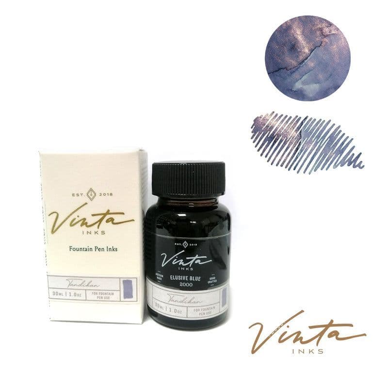 *Vinta Inks - Fountain Pen Ink 30ml - The Awareness Project - Elusive Blue (Tandikan 2000)