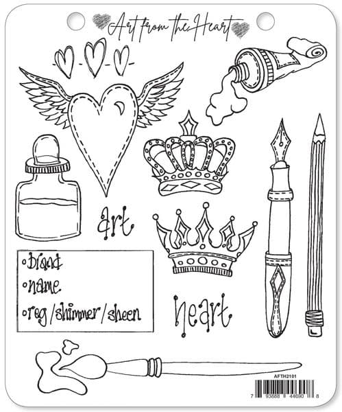Art from the Heart - 21st Birthday Stamp & Stencils Set