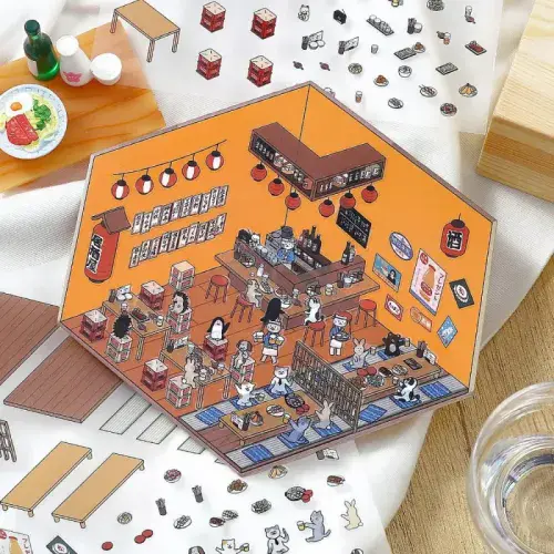 BGM - Diorama 2.5D - Seal Stickers - Izakaya
