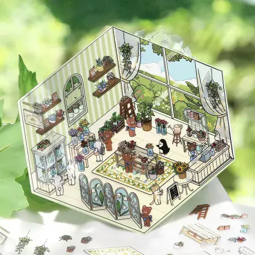 BGM - Diorama 2.5D - Seal Stickers Vol #2 - Flower Shop