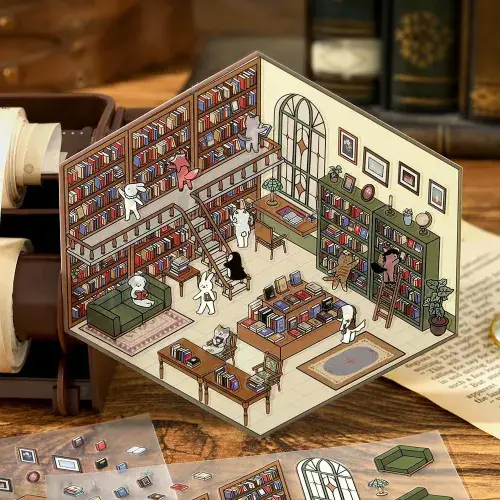 BGM - Diorama 2.5D - Seal Stickers Vol #2 - Library