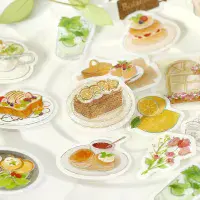 BGM - Flake Stickers - Cafe Today - Botanical