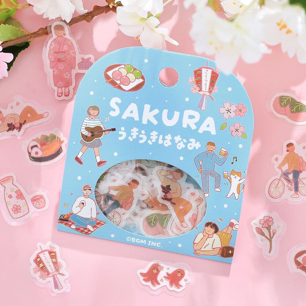 BGM - Flake Stickers - Cherry Blossoms