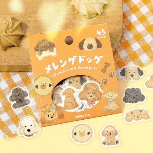 BGM - Flake Stickers - Fluffy Animals - Meringue Dog