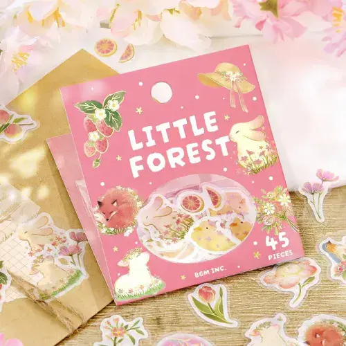 BGM - Flake Stickers - Little Forest - Pink