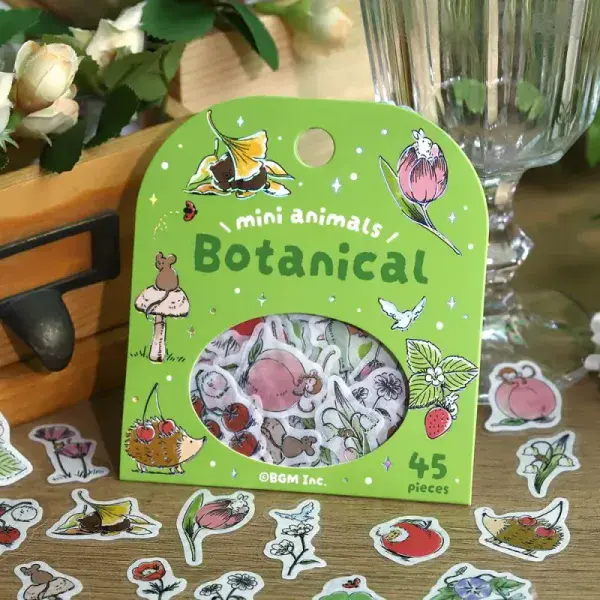 BGM - Flake Stickers - Mini Mini Animals - Botanical