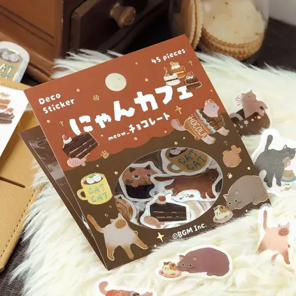 BGM - Flake Stickers - Nyan Cafe - Chocolate