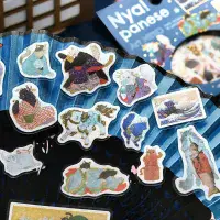 BGM - Flake Stickers - Nyapanese Neko - Deep Blue