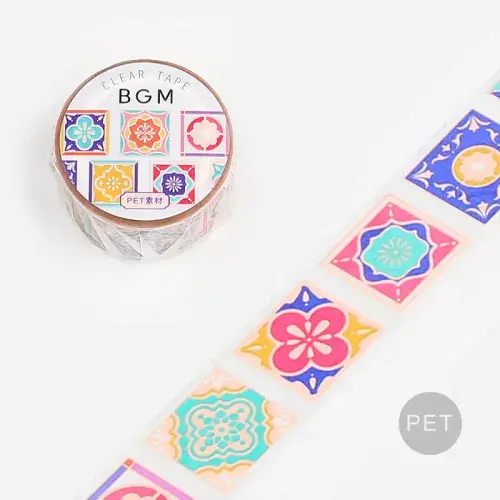 BGM - PET Tape - Stained Glass #2 - Garden Tile