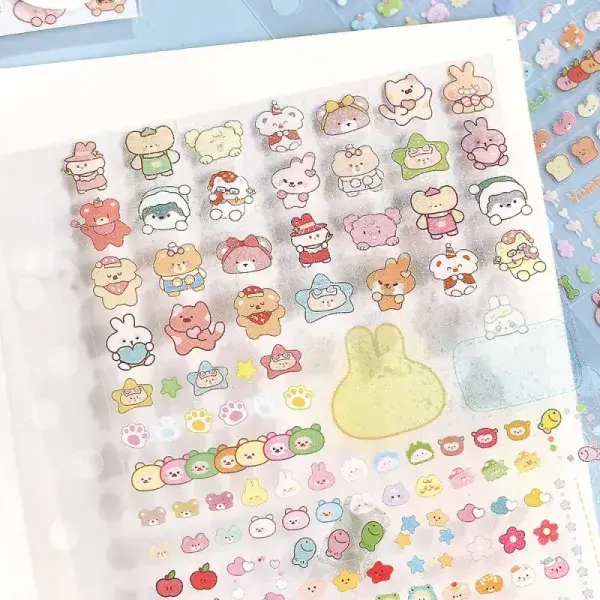 BGM - Sticker Sheet - Mini Cube 2pk - Animal Palette