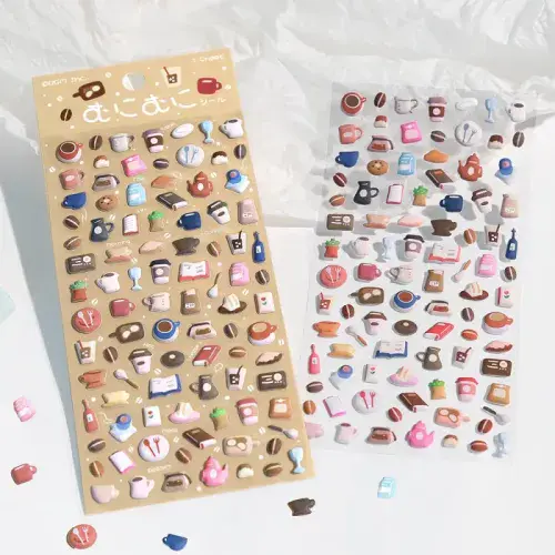 BGM - Sticker Sheet - Muni Muni 3D - Mini Cafe