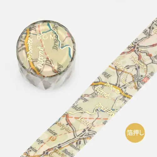 BGM - Washi Tape - Life - Antique Map