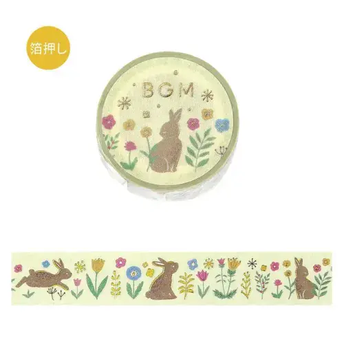 BGM - Washi Tape - Nordic Forest - Flowers & Rabbits
