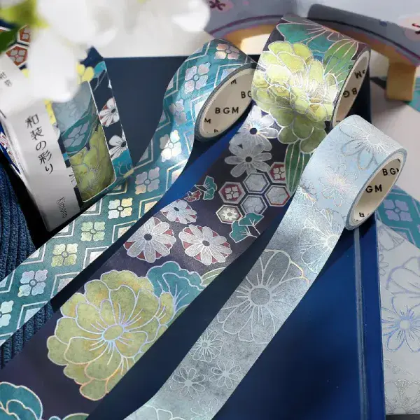 BGM - Washi Tape Set - Japanese Kimono - Azure