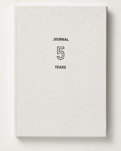 Daigo - Date Free Easy Diary (B6) - 5 Year - White
