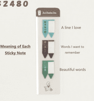 Daigo - Tea Time Reading - Fusen Sticky Notes - Coffee