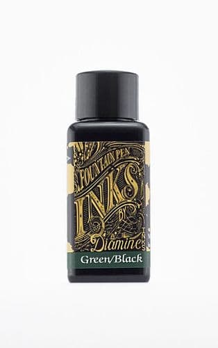 Diamine - Fountain Pen Ink - 30ml - Green Black
