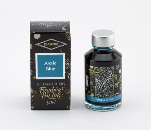 Diamine - Fountain Pen Ink - Shimmer Ink 50ml - Artic Blue