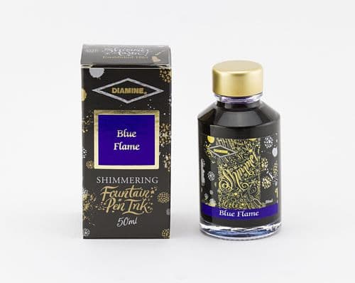 Diamine - Fountain Pen Ink - Shimmer Ink 50ml - Blue Flame